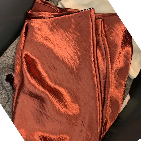 BOOT BARN COPPER MIDI SHINY SKIRT - Picture 2 of 6